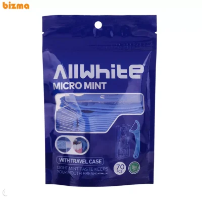 نخ دندان آل وایت مدل micro mint بسته 70 عددی