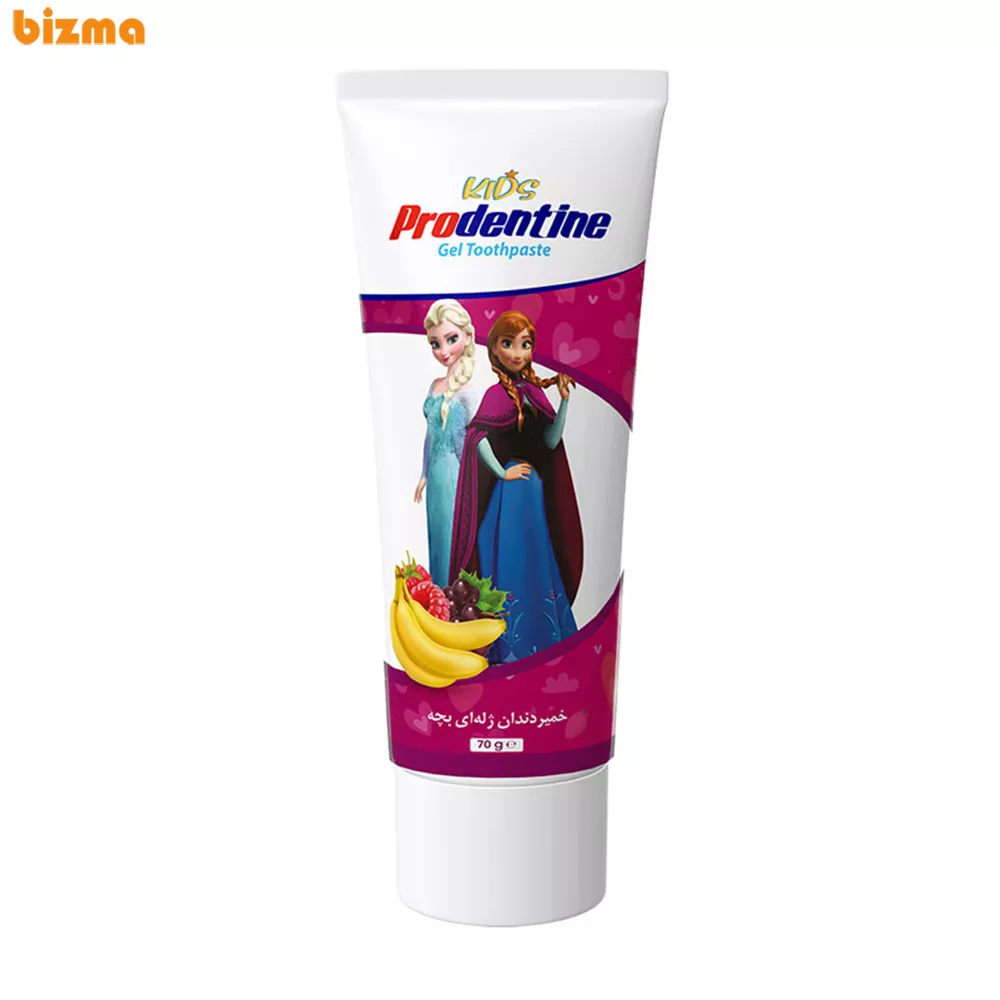 خمیر دندان ژلهای کودک پرودنتین طعم موز طرح Frozen وزن 70 گرم 1 خمیر دندان ژلهای کودک پرودنتین طعم موز طرح Frozen وزن 70 گرم