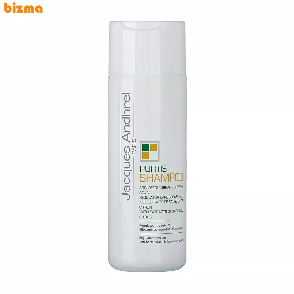 شامپو ژاک آندرل پاریس مدل Purtis مناسب موهای چرب حجم 200 میلی‌لیتر