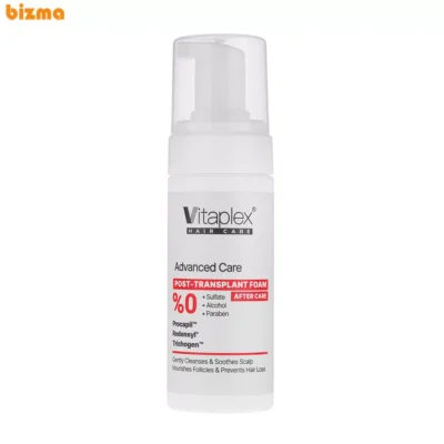 شامپو فوم تقویت‌کننده و ضد ریزش مو ویتاپلکس مدل Advanced Care مناسب موهای کاشته شده حجم 150 میلی‌لیتر