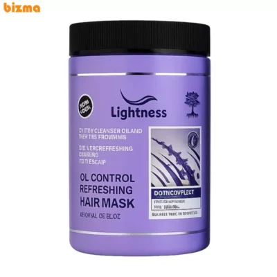 ماسک تقویت کننده مو لایتنس مدل Biotin مناسب برای موی چرب حجم 1000 میلی لیتر