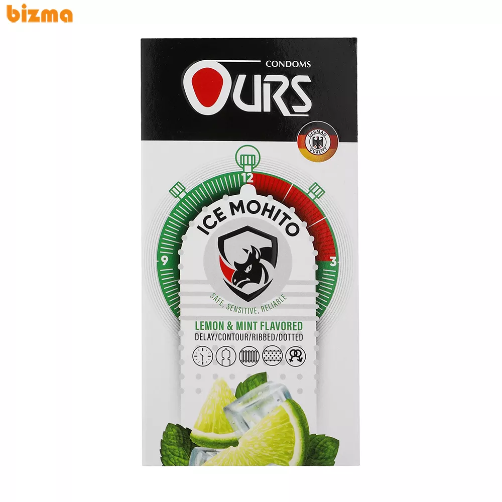 کاندوم اورز مدل Ice Mohito بسته 12 عددی 1 کاندوم اورز مدل Ice Mohito بسته 12 عددی