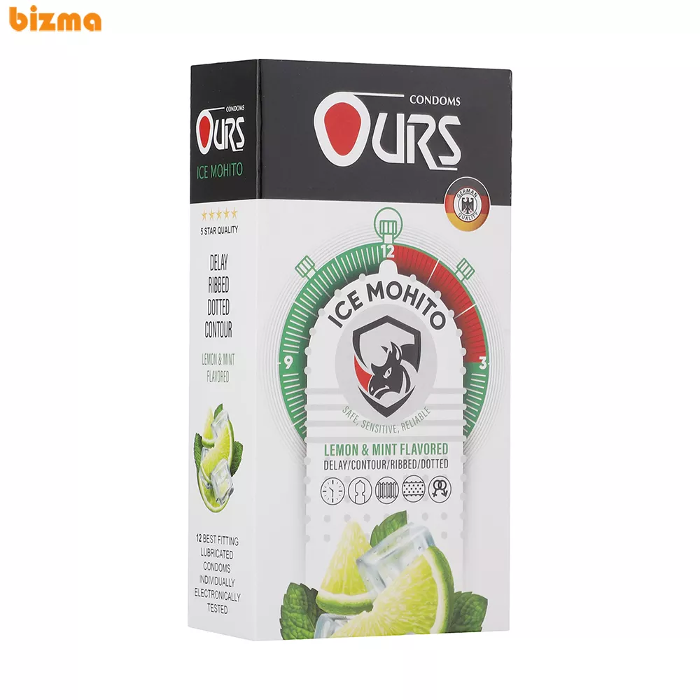 کاندوم اورز مدل Ice Mohito بسته 12 عددی 3 کاندوم اورز مدل Ice Mohito بسته 12 عددی