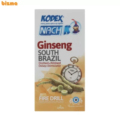کاندوم تاخیری جینسینگ کدکس مدل Ginseng بسته 12 عددی