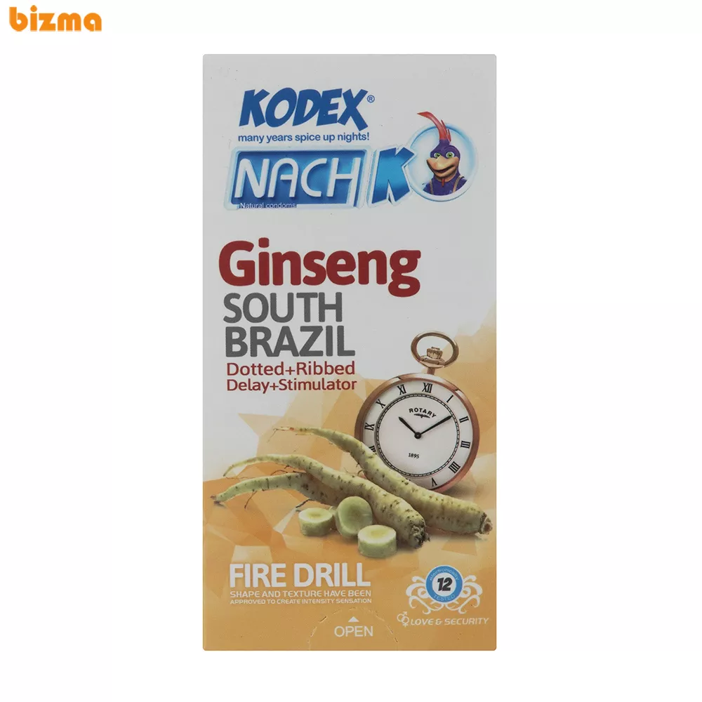 کاندوم تاخیری جینسینگ کدکس مدل Ginseng بسته 12 عددی 1 کاندوم تاخیری جینسینگ کدکس مدل Ginseng بسته 12 عددی