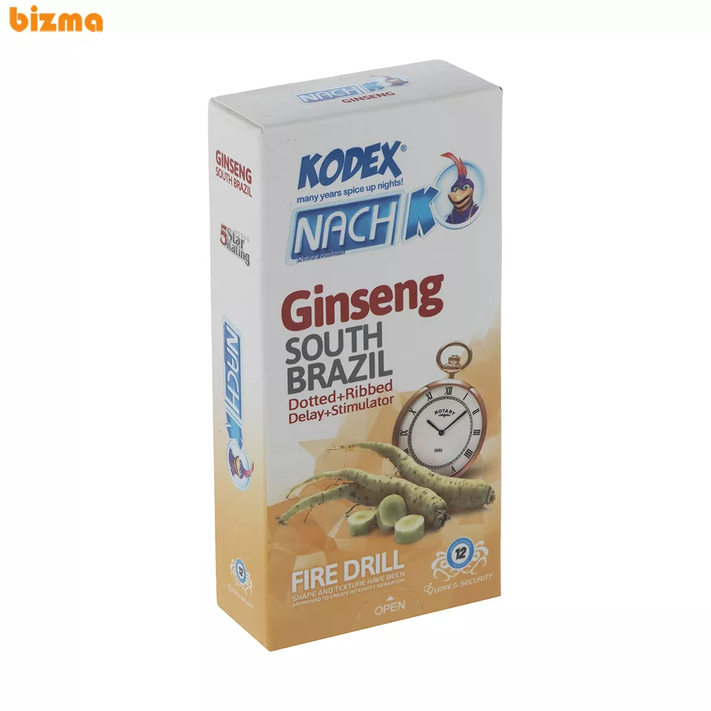 کاندوم تاخیری جینسینگ کدکس مدل Ginseng بسته 12 عددی 3 کاندوم تاخیری جینسینگ کدکس مدل Ginseng بسته 12 عددی