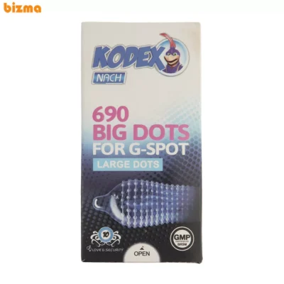 کاندوم ناچ کدکس مدل BIG DOTS بسته 10 عددی