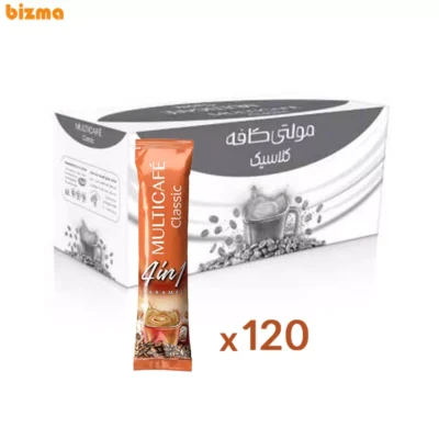 کافی میکس کاراملی 4در1 مولتی کافه - کارتن 120 عددی